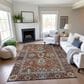 Dalyn Rug Company Silk Road Paprika, Chocolate, Ivory, Gold, Copper, Blue, Teal and Mocha 6"6" x 9"6" Area Rug, , large