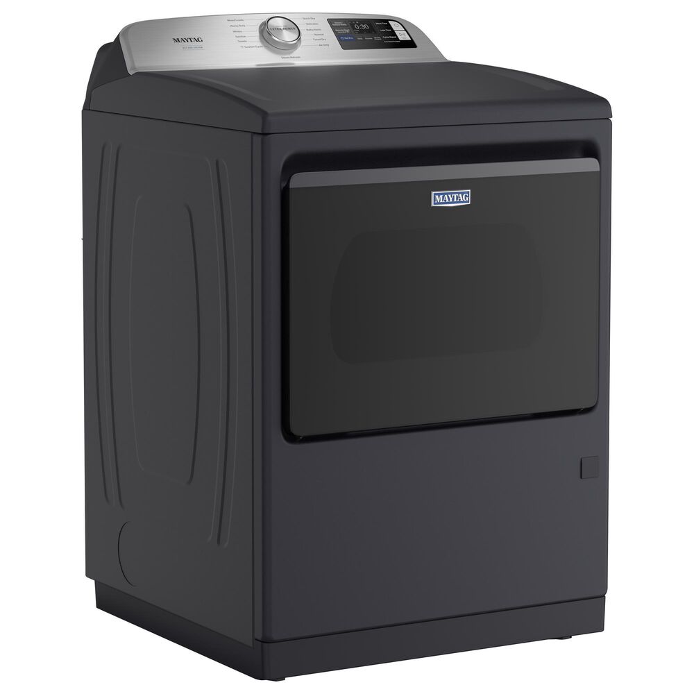 Maytag 5.3 Cu. Ft. Smart Pet Pro Top Load Impeller Washer and 7.4 Cu. Ft. Electric Smart Top Load Dryer Laundry Pair in Midnight Steel, , large
