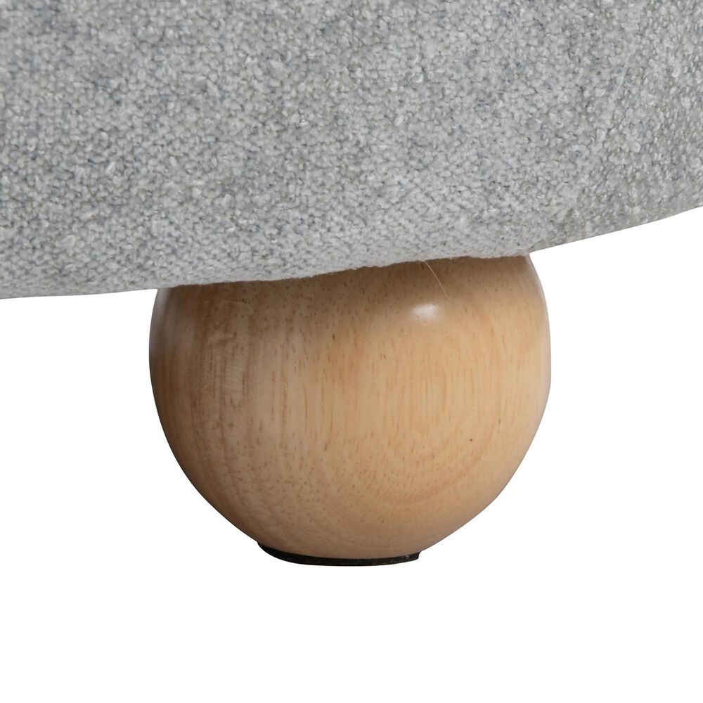 Lumisource Tray Storage Pouf with Leg in Light Grey, , large