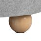 Lumisource Tray Storage Pouf with Leg in Light Grey, , large