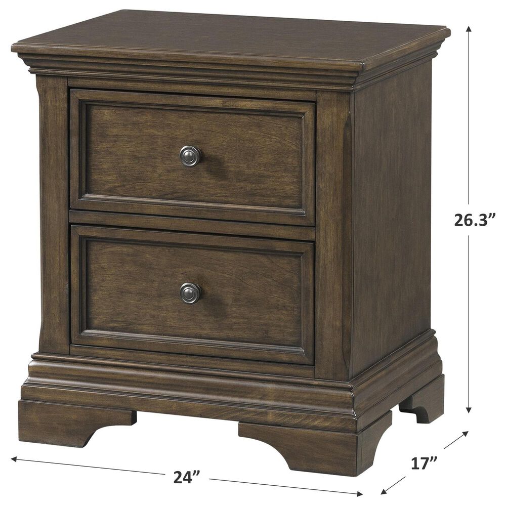 Eastern Shore Olivia 2-Drawer Nightstand in Rosewood, , large