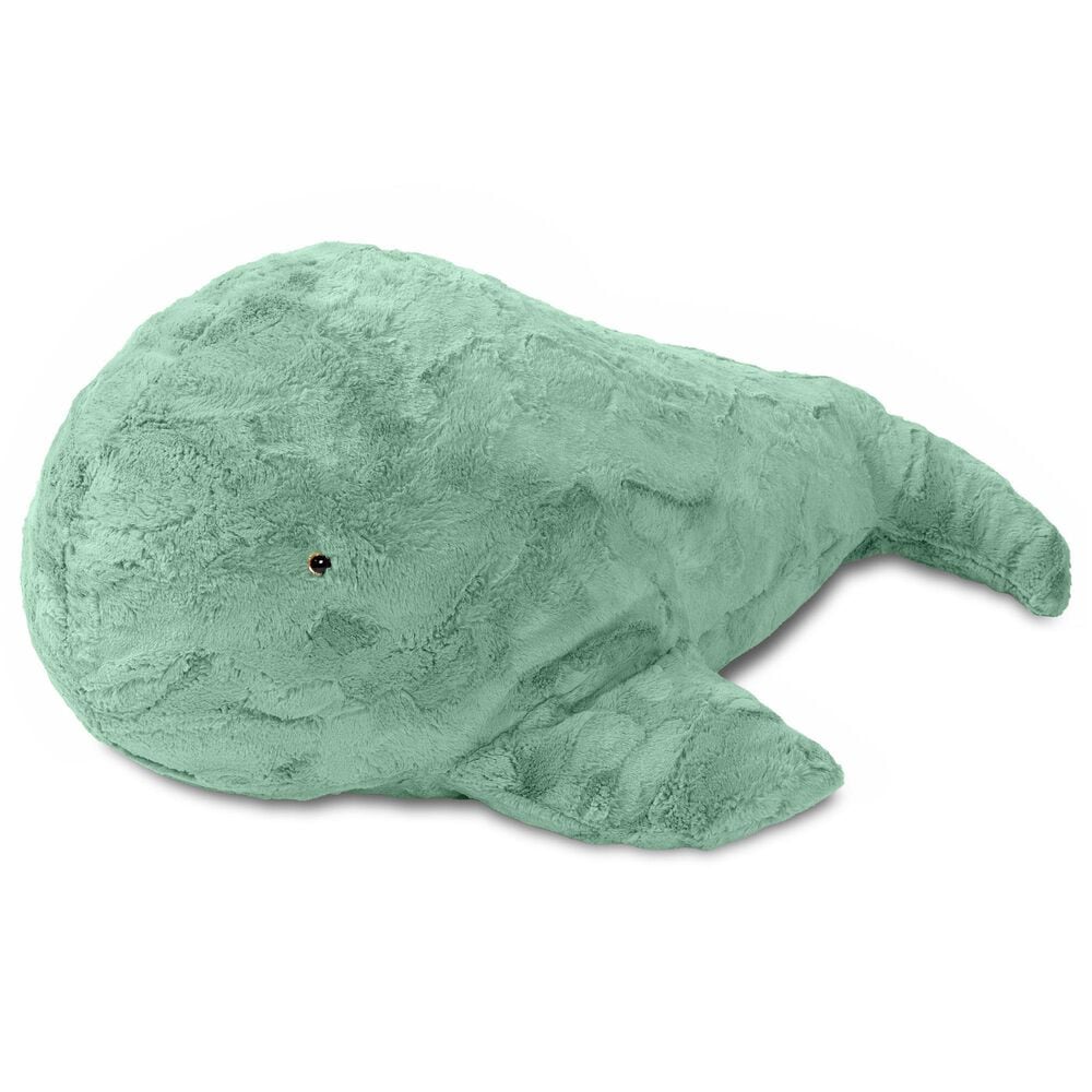 Jaxx Marina The Whale Sea Buddy Large Kids Stuffed Animal Bean Bag in Spearmint Green, , large