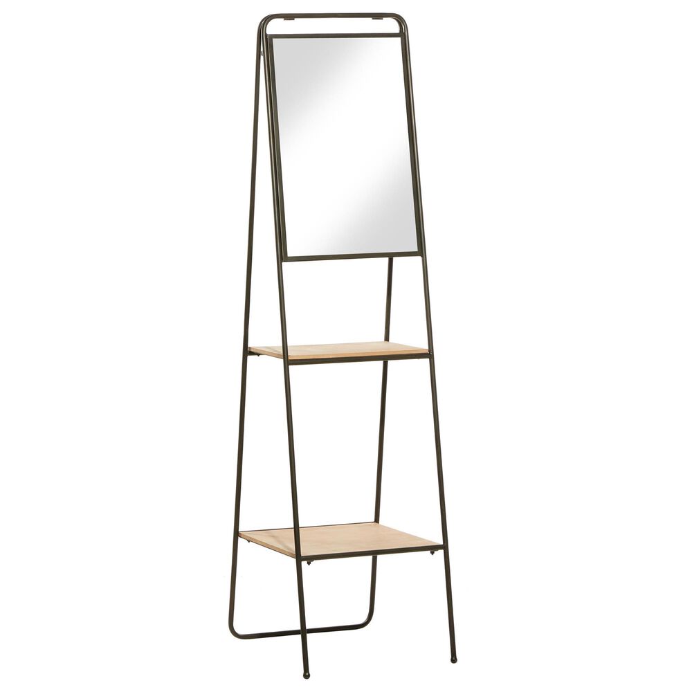 Maple and Jade 65" Industrial Metal Shelving Unit Brown, , large