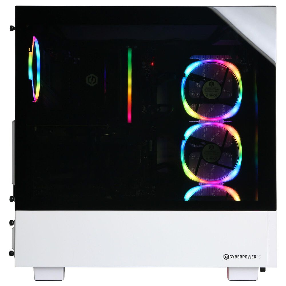 CyberPowerPC Gamer Master Gaming Desktop | AMD Ryzen 5 8400F - 16GB RAM - NVIDIA GeForce RTX 5060 Graphics - 2TB SSD in White, , large