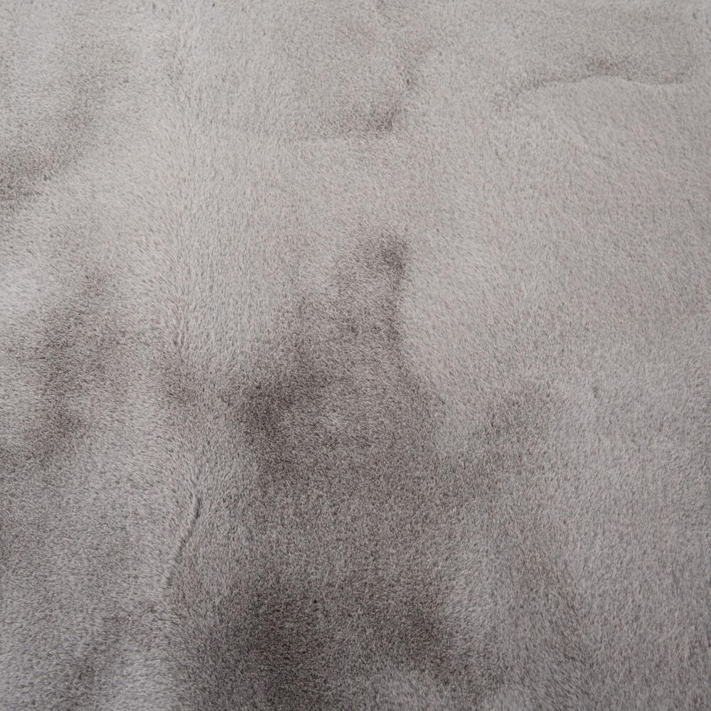 Central Oriental Avid Faux Fur Gray 7'6" x 9'6" Area Rug, , large