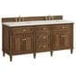 James Martin Vanities Lorelai 72"Double Vanity in Mid-Century Walnut with 3 cm Lime Delight Quartz Top, , large