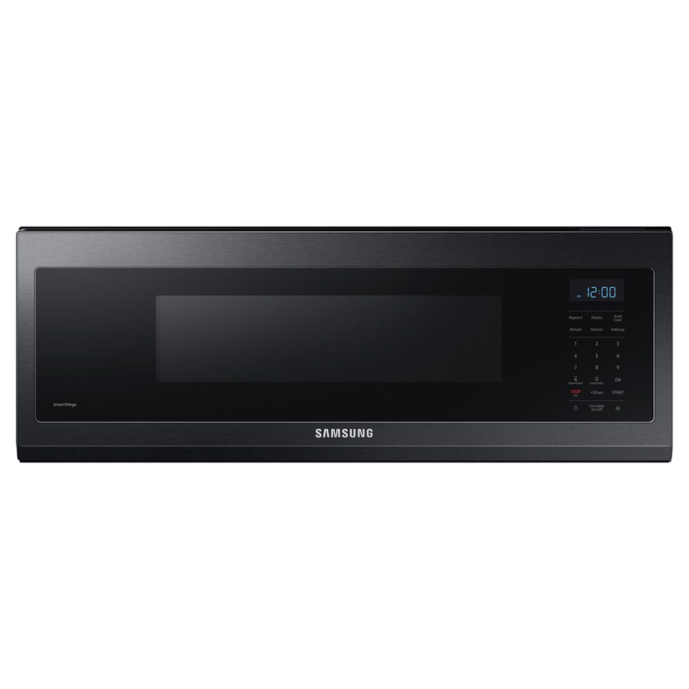 Samsung 1.1 Cu. Ft. Smart SLIM Over-the-Range Microwave with 400 CFM Hood Ventilation in Matte Black Steel, , large