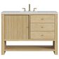 James Martin Vanities Marigot Single 48" Single Vanity in Sun-washed Oak with 3 cm Eternal Jasmine Pearl Quartz Top, , large