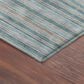 Dalyn Rug Company Soft Essentials Striped Teal 1"8" x 2"6" Indoor/Outdoor Area Rug, , large