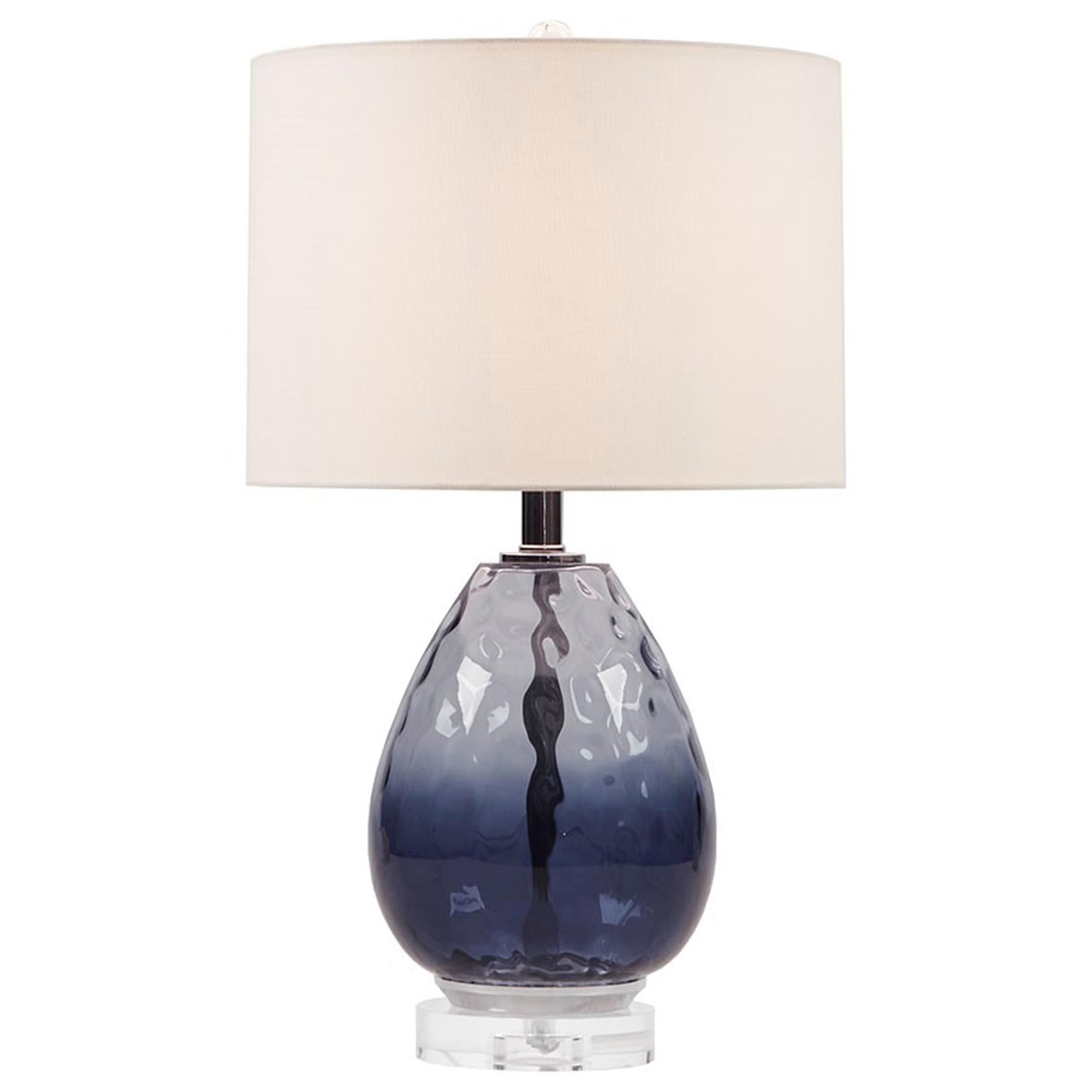 Large ombre glass table on sale lamp