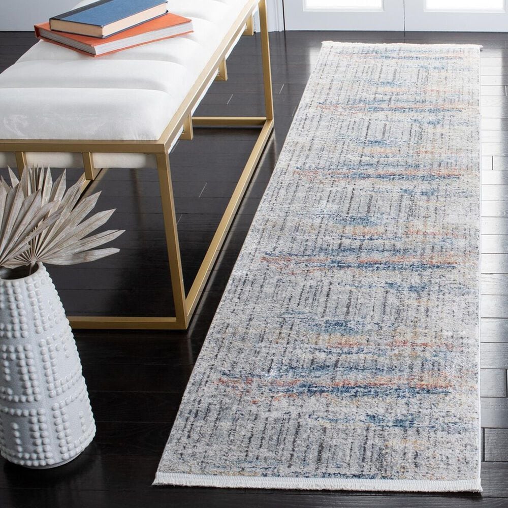 Safavieh Dream DRM427G 2&#39; x 8&#39; Grey and Blue Runner, , large
