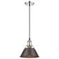 Golden Lighting Orwell 1-Light Small Pendant with Rubbed Bronze Shade in Chrome, , large