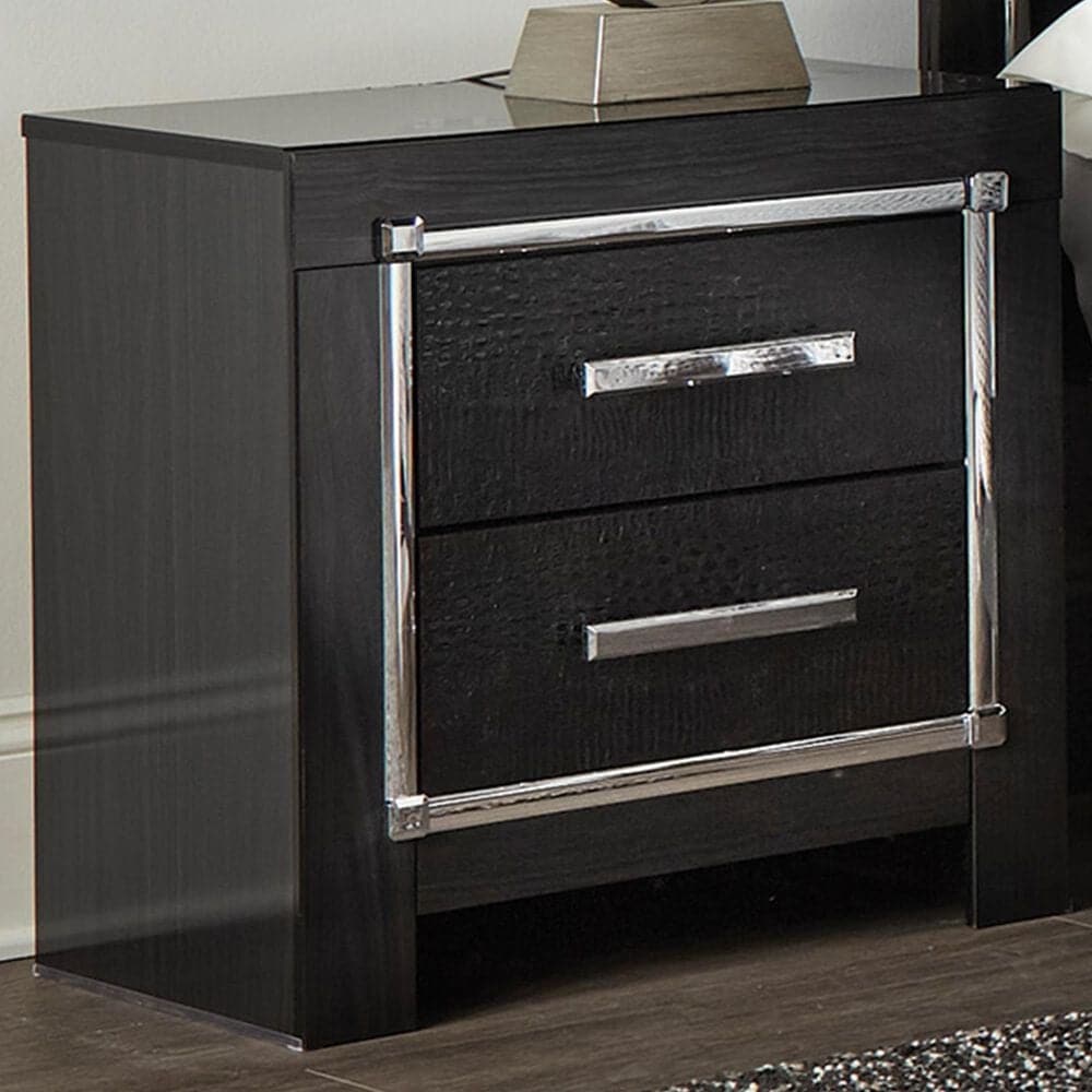 Ashley Kaydell 2-Drawer Night Stand in Black, , large