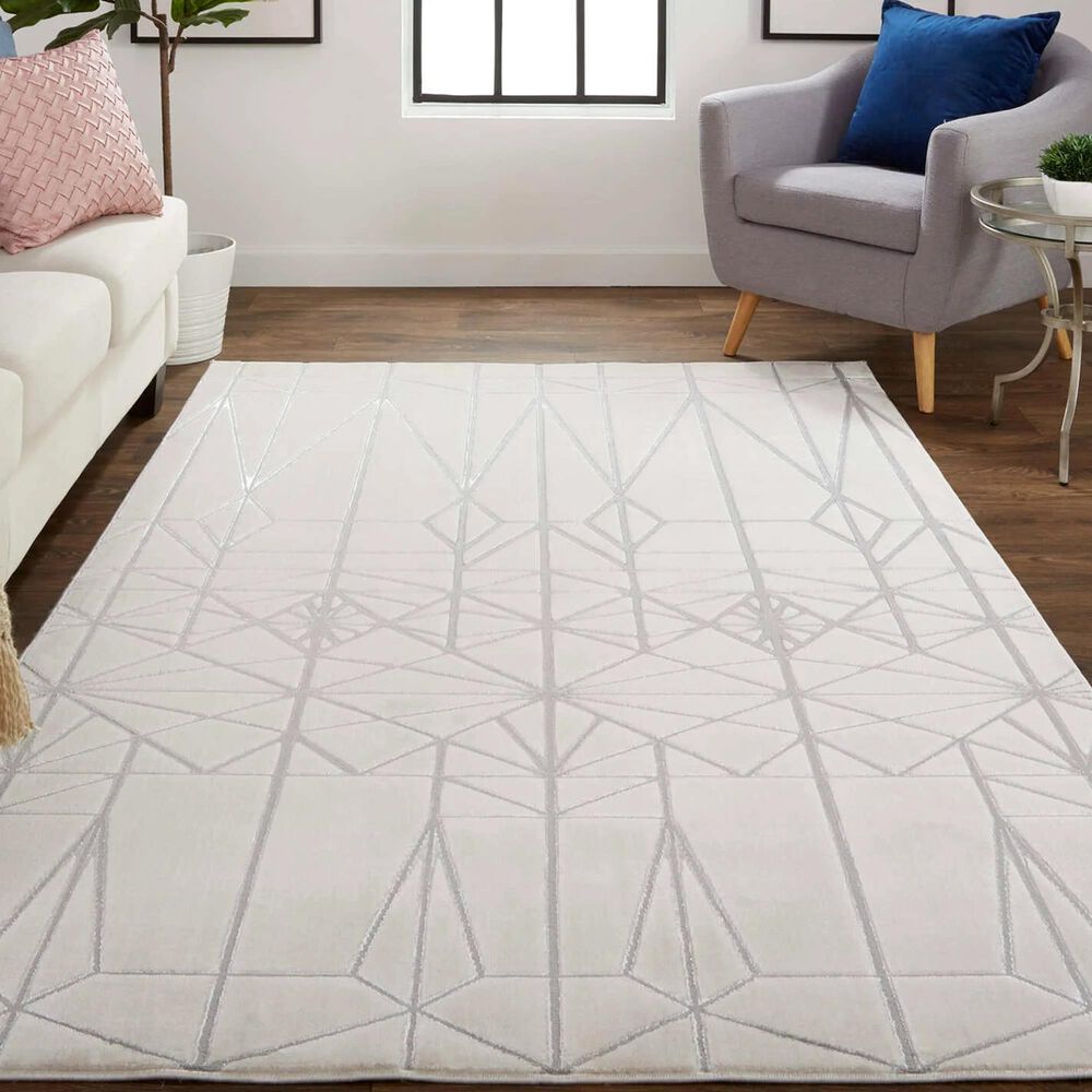 Feizy Micah 9&#39;2&quot; x 12&#39; Ivory and Silver Area Rug, , large