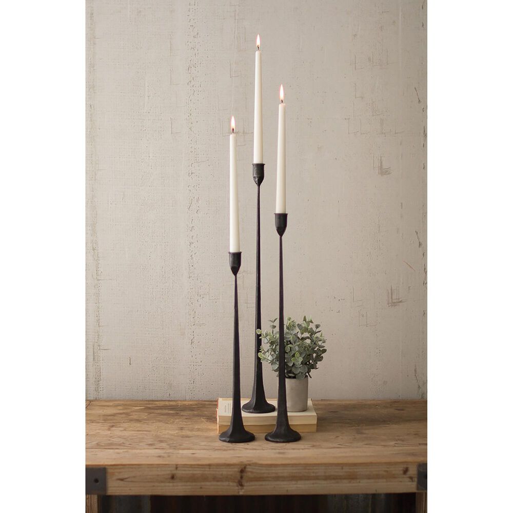 Kalalou Tall Candleholders in Cast Iron &#40;Set of 3&#41;, , large