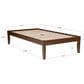 Linon Home Decor Polly Twin Platform Bed in Rich Walnut, , large