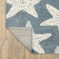 ROW by Oriental Weavers Quinn Starfish Blue and Ivory 5"3" x 7" Area Rug, , large