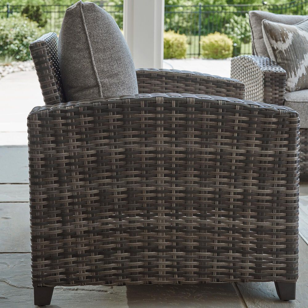 Ashley Oasis Court 4-Piece Patio Conversation Set in Gray, , large