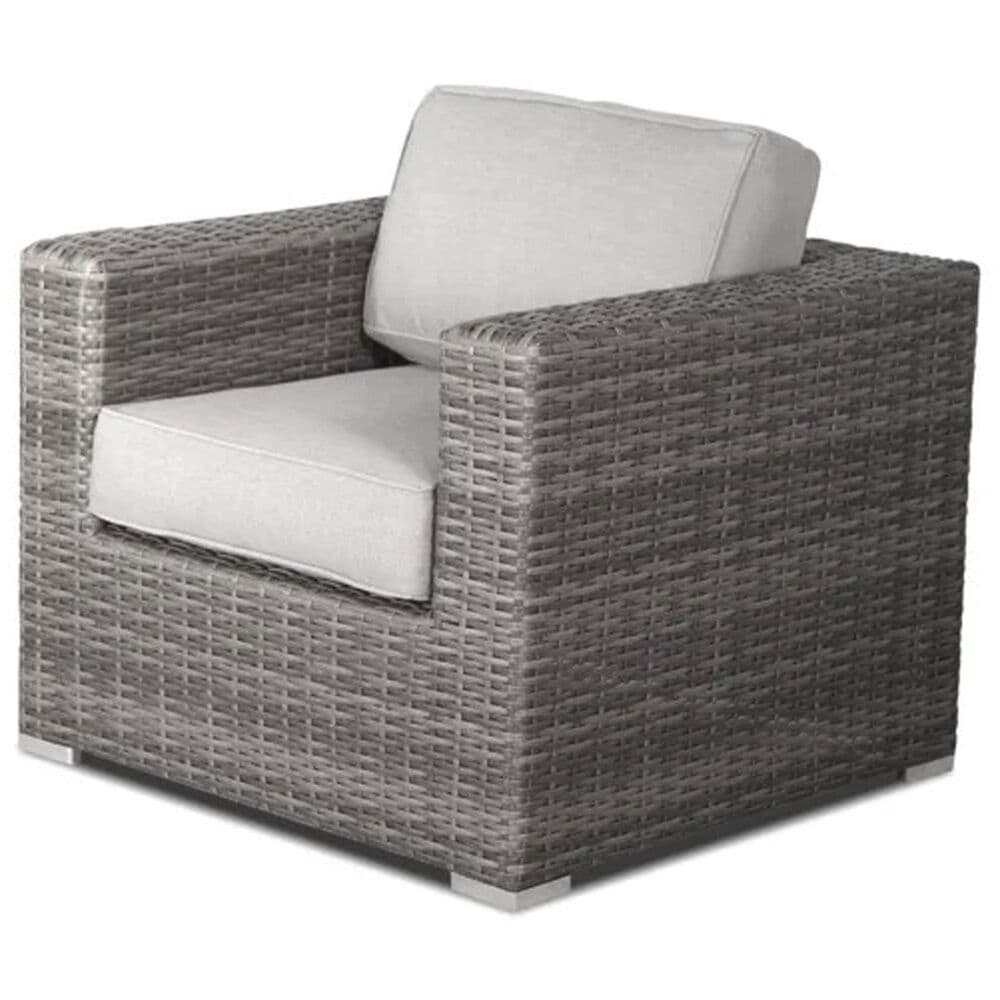 Hearth and Haven 3-piece Outdoor Wicker Conversation Set with Glass-Top Coffee Table in Grey, , large