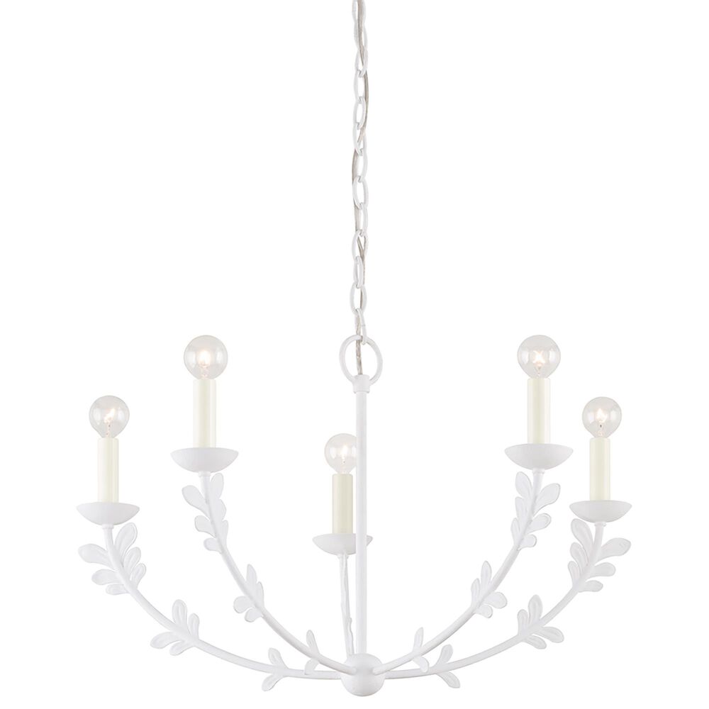 Troy Lighting Florian 5-Light Chandelier in Gesso White, , large