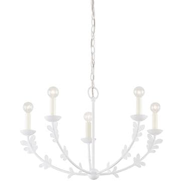 Troy Lighting Florian 5-Light Chandelier in Gesso White, , large