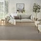 Nourison Courtyard Ivory and Charcoal 8" x 10" Indoor/Outdoor Area Rug, , large