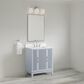 37B Fenwick 30" Single Bathroom Vanity in Soft Blue with Glossy White Composite Stone Top and Backsplash, , large
