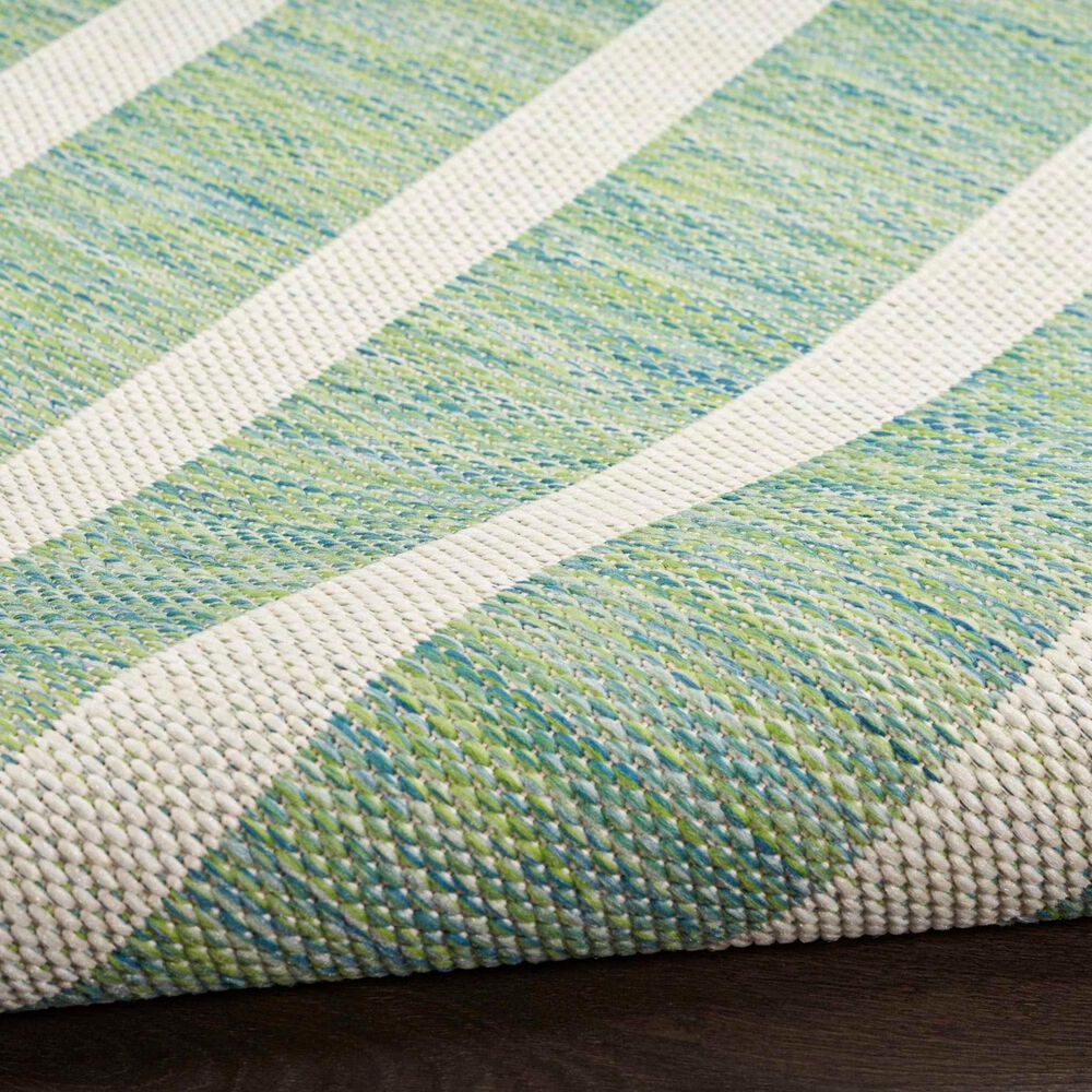 Nourison Positano POS03 Blue, Green and Ivory 8&#39; x 10&#39; Indoor/Outdoor Area Rug, , large
