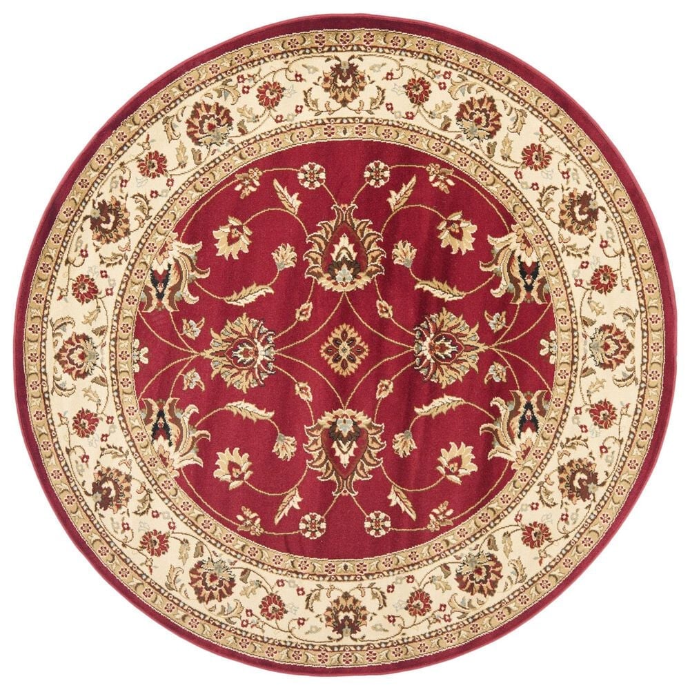 Safavieh Lyndhurst LNH553 5"3" Round Red and Ivory Area Rug, , large