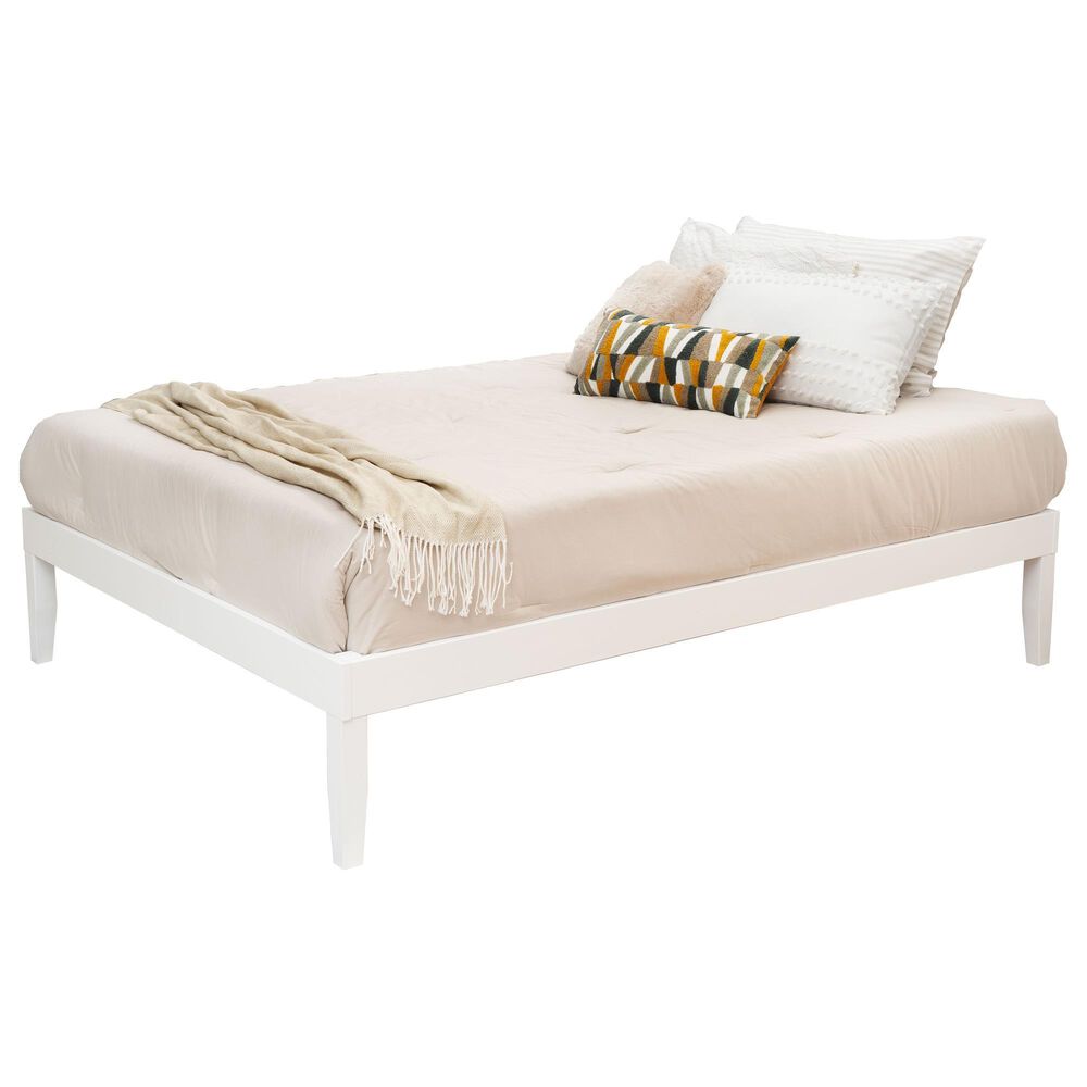 Linden Boulevard Portix Queen Platform Bed in White, , large