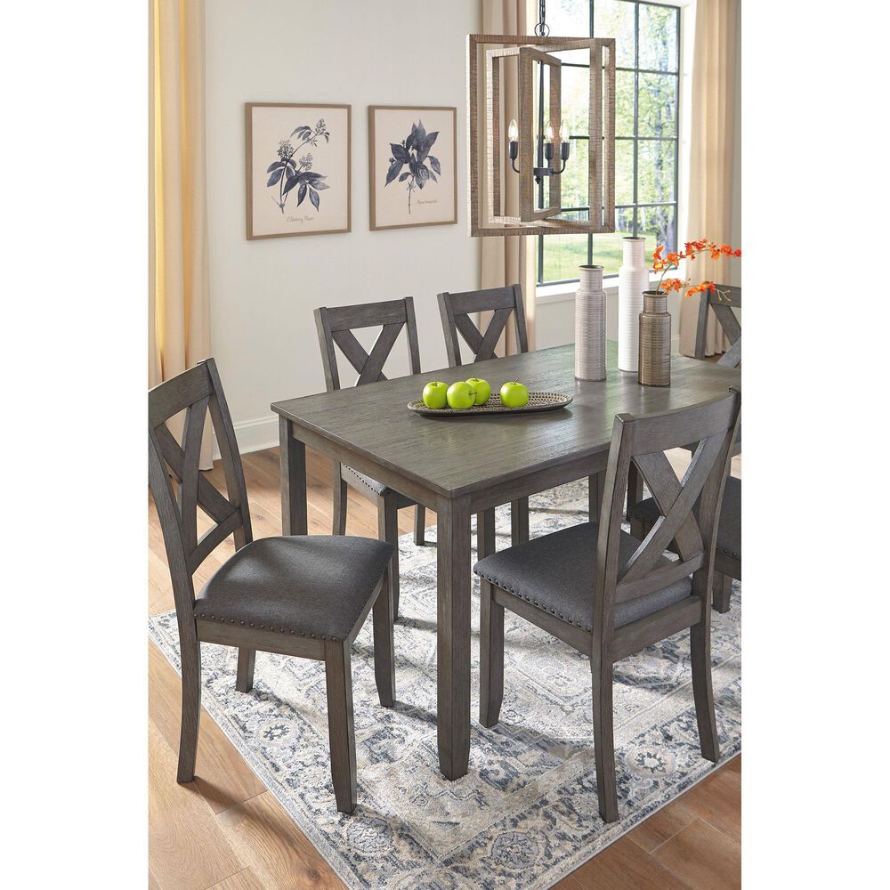 Ashley Caitbrook 7-Piece Dining Set in Antique Gray Wash, , large