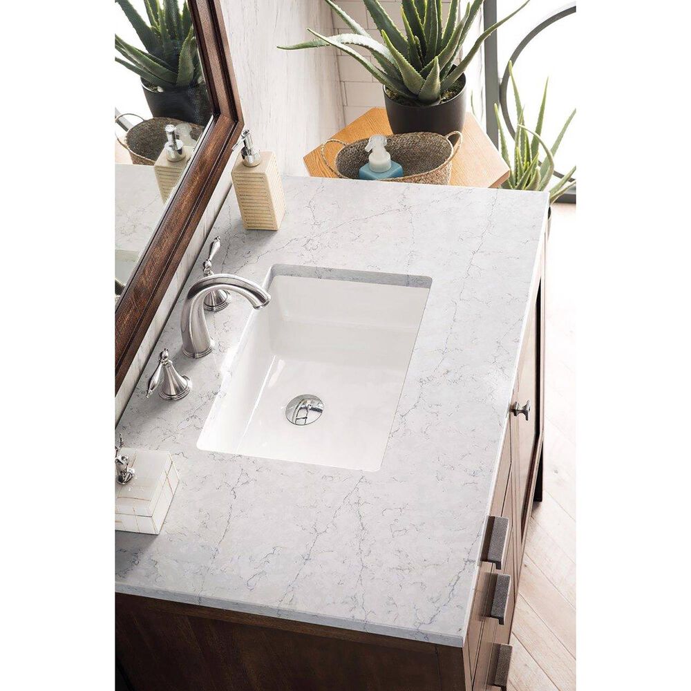 James Martin Vanities Addison 36&quot; Single Bathroom Vanity in Mid Century Acacia with 3 cm Eternal Jasmine Pearl Quartz Top, , large