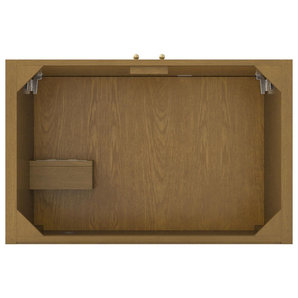 James Martin Hudson 36" Single Bathroom Vanity in Honey Oak with 3 cm Charcoal Soapstone Silestone Top and Rectangular Sink, , large