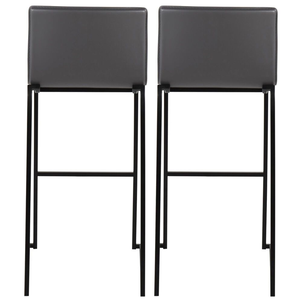 Lumisource Mara Barstool with Grey Cushion in Black &#40;Set of 2&#41;, , large