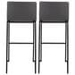 Lumisource Mara Barstool with Grey Cushion in Black (Set of 2), , large