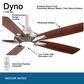 Minka-Aire Dyno 52" Ceiling Fan with Medium Maple and Dark Walnut Blades in Brushed Nickel, , large