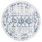 Safavieh Tulum TUL268C 6"7" Round Ivory and Navy Area Rug, , large