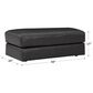 Ashley Amiata Leather Ottoman in Onyx, , large