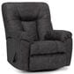 Moore Furniture Connery Manual Swivel Rocker Recliner in Amargo Slate, , large