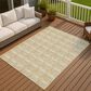 Dalyn Rug Company Soft Essentials Chevron Gold 8" x 10" Area Rug, , large