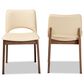 Baxton Studio Afton Side Chair with Beige Faux Leather in Walnut Brown (Set of 2), , large