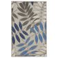 Nourison Aloha Grey and Blue 2" x 3" Indoor/Outdoor Area Rug, , large