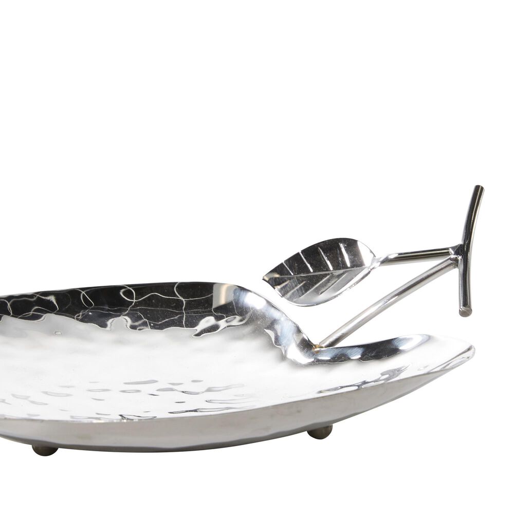 Maple and Jade Apple Shaped Tray in Silver &#40;Set of 3&#41;, , large