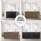 Lexora Home Abbey 84" Double Bathroom Vanity in Brown Oak with 2 cm White Quartz Top and Rectangular Sinks, , large
