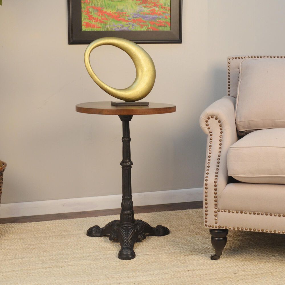 Carolina Chair and Table Brera Accent Table in Chestnut/Black, , large