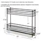 Household Essentials Glidez 2-Tier Multipurpose Pull Out/Slide Out Storage Organizer in Black, , large