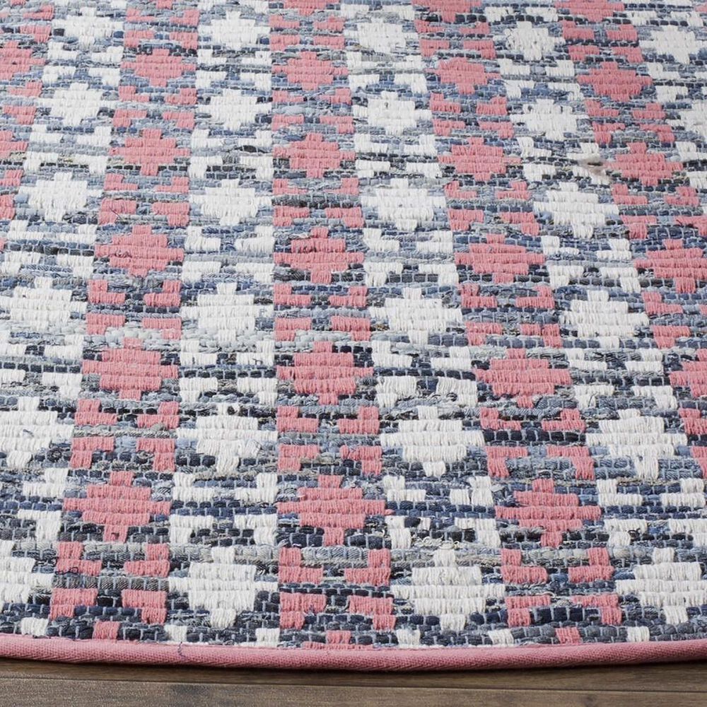 Safavieh Montauk 4&#39; Round Coral and Multicolor Area Rug, , large