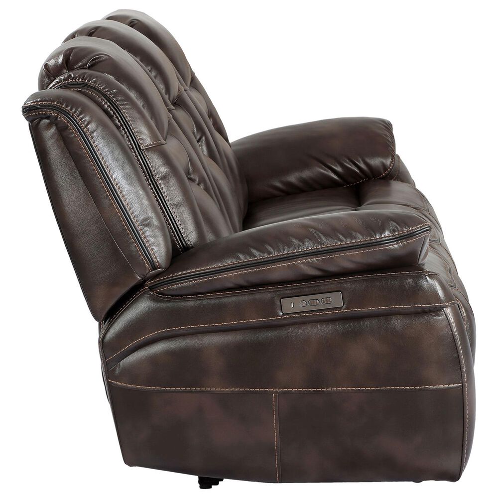 Steve Silver Oportuna Dual-Power Reclining Sofa with Drop-Down Table in Coffee, , large