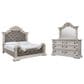 Millenium Bruchandi 3-Piece King Panel Bedroom Set in Antique White, , large