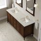 James Martin Kinnsden 72" Double Bathroom Vanity in Sable Oak with 3 cm Siberian Silestone Top and Rectangular Sinks, , large